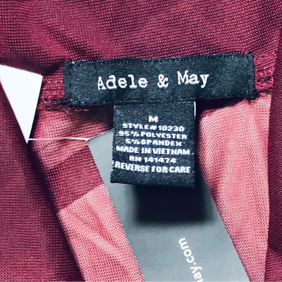 Adele & May Burgundy Sheer Top🌺 - Picture 8 of 13